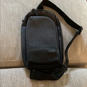 Tumi Charcoal Gray Belt Bag for Men